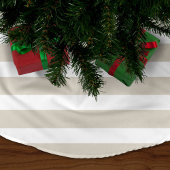 Linnen Beige Preppy Stripes Kerstboom Rok