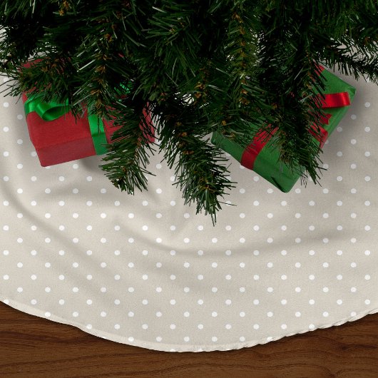 Linnen Beige Schattige Polka stippen Kerstboom Rok