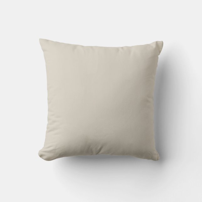 Linnen Beige Solid Accent Pillow Kussen (Voorkant)