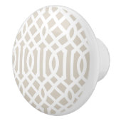 Linnen Beige Trellis Keramische Knop (Rechts)