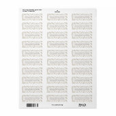 Linnen Beige Zebra Dierprint Moderne Bruiloft Etiket (Full Sheet)
