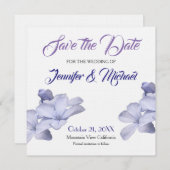 Linnen Bewaar de datum Bruiloft Bloemen Elegant Pl Save The Date (Voorkant / Achterkant)