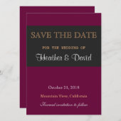 Linnen Bewaar de datum Bruiloft Liefde Uitnodiging (Voorkant / Achterkant)