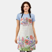 Linnen Bloemen Stijl – Custom Gift voor Oma Schort (Gedragen)