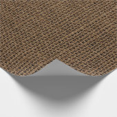 Linnen Bruin Maroon Koffie Bruiloft Bruids Cadeaupapier (Hoek)