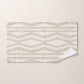 Linnen Cream Beige geometrische badhanddoek set Bad Handdoek (Handdoek)