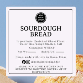 Linnen Crème Sourdough Ingrediënt Cottage Sticker