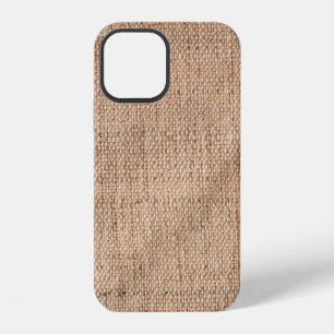 Linnen eend grove korrel canvas verfrommeld vignet iPhone 12 hoesje