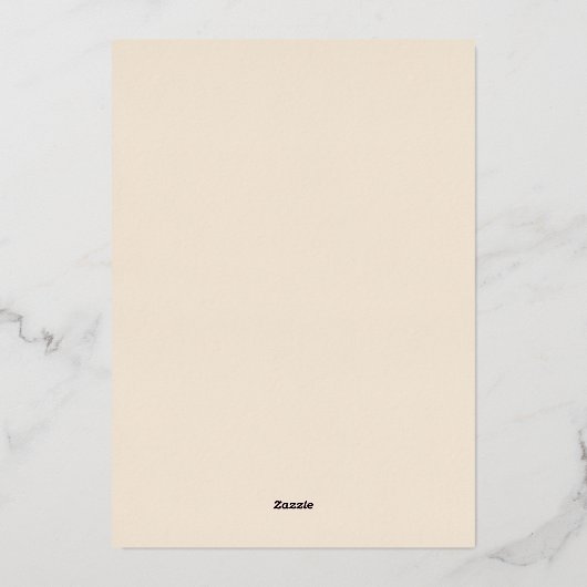 Linnen eenvoudige trouwkaart 'save the date' rose folie uitnodiging (Achterkant)