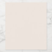 Linnen effen kleur wijn etiket (Enkel label)