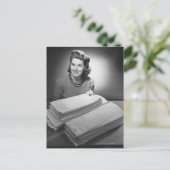 Linnen en handdoeken briefkaart (Staand voorkant)