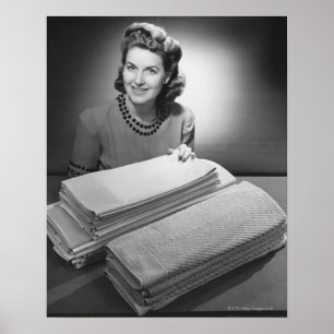 Linnen en handdoeken poster