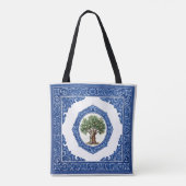 Linnen en kurk tas Azulejo (Achterkant)