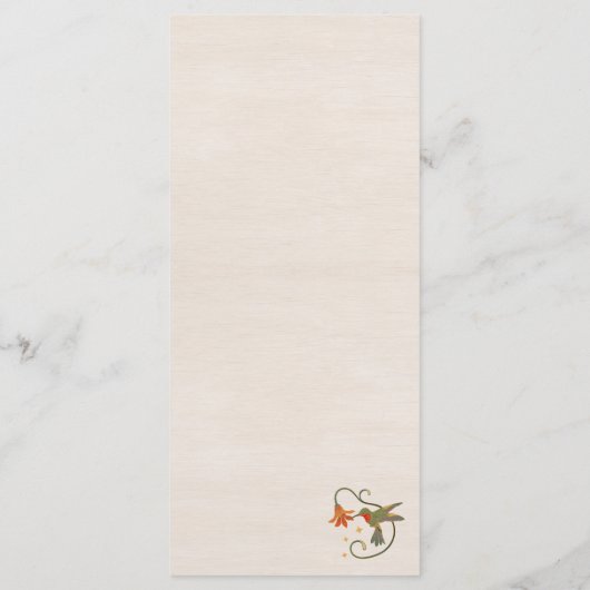 Linnen  Fairy Core Wildflower Tea Party Menu (Achterkant)