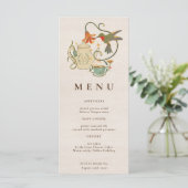 Linnen Fairy Core Wildflower Tea Party Menu (Staand voorkant)