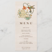 Linnen Fairy Core Wildflower Tea Party Menu (Voorkant)