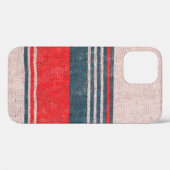 Linnen gebreide kleding met rode strepen Case-Mate iPhone case (Achterkant (horizontaal))