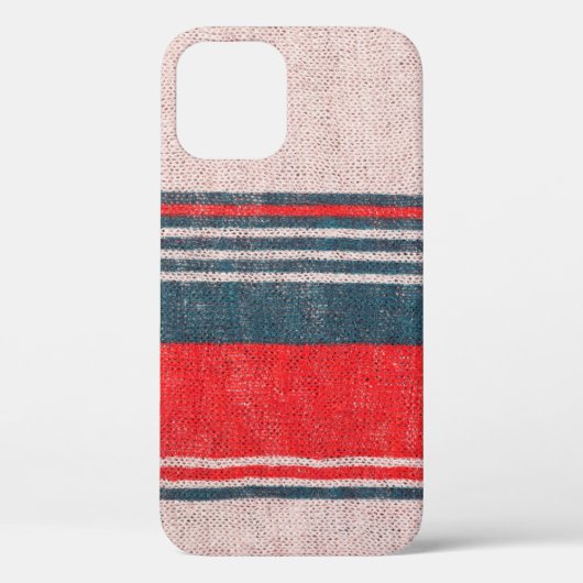 Linnen gebreide kleding met rode strepen Case-Mate iPhone case (Achterkant)