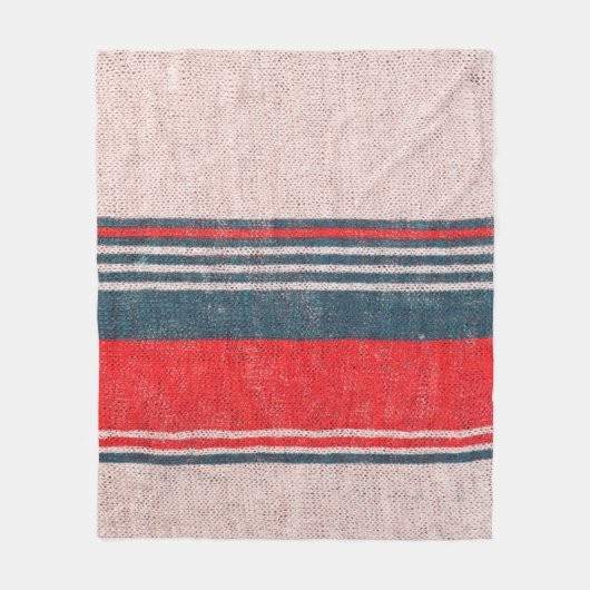 Linnen gebreide kleding met rode strepen  fleece deken (Voorkant)