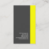 Linnen Geel Grijs Moderne Minimalistische Plain El Visitekaartje (Achterkant)