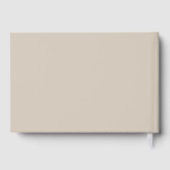 Linnen gekleurde moderne bruiloft Folie Gastenboek (Achterkant)