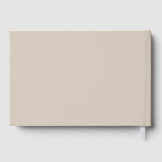 Linnen gekleurde moderne bruiloft Folie Gastenboek (Achterkant)