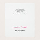 Linnen Gewoon Eenvoudig Zwart Wit Minimaal Handges Visitekaartje (Buitenkant ongevouwen)