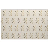 Linnen gouden libel patroon stof (Yard (91,4 cm))