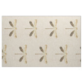Linnen gouden libel patroon stof (Fat Quarter)
