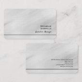 Linnen Grijs Plain Minimalist Visitekaartje (Voorkant / Achterkant)