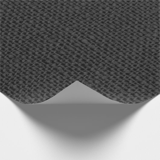 Linnen grijs zwart minimalWedding Vrijgezellenfees Cadeaupapier (Hoek)