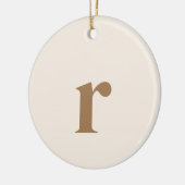 Linnen Initiaal letter | Trendy minimalist Keramisch Ornament (Links)