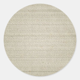 Linnen katoenachtergrond ronde sticker