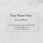 Linnen katoenachtergrond visitekaartje (Achterkant)