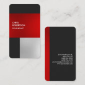 Linnen Kleurrijke Rood Grijs Afgeronde Profiel Kaa Visitekaartje (Voorkant / Achterkant)