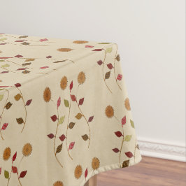 Linnen look bloemen bladeren patroon tafelkleed
