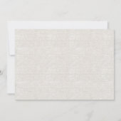 Linnen look foto Afstuderen aankondiging (Achterkant)