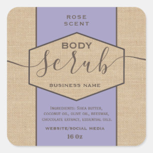  linnen look script body scrub label