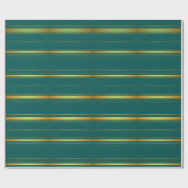 Linnen Luxe Modern Groen Goud Textuur Collectie Cadeaupapier (Vlak)