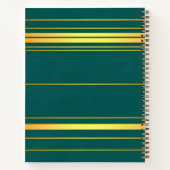 Linnen Luxe Modern Groen Goud Textuur Collectie Notitieboek (Achterkant)