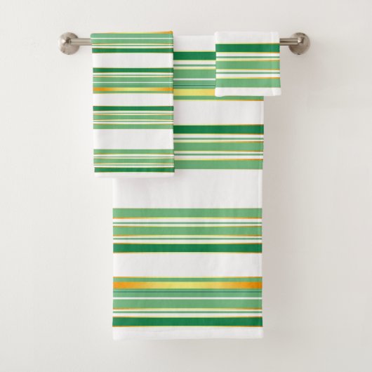 Linnen Luxe Populair Groen Goud Textuur Collectie Bad Handdoek (Insitu)