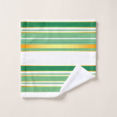 Linnen Luxe Populair Groen Goud Textuur Collectie Bad Handdoek (Wasdoekje)