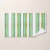 Linnen Luxe Populair Groen Goud Textuur Collectie Bad Handdoek (Handdoek)