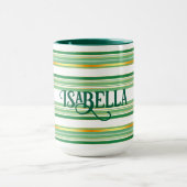 Linnen Luxe Populair Groen Goud Textuur Collectie Mok (Midden)