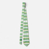 Linnen Luxe Populair Groen Goud Textuur Collectie Stropdas (Achterkant)