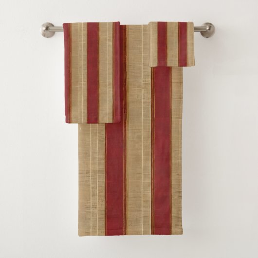 Linnen Luxe Trendy Bourgogne Goud Collectie Bad Handdoek (Insitu)