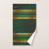 Linnen Luxe Trendy Groen Goud Textuur Collectie Bad Handdoek (Handdoek)