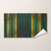 Linnen Luxe Trendy Groen Goud Textuur Collectie Bad Handdoek (Handdoek)