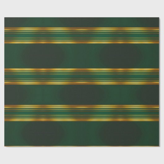 Linnen Luxe Trendy Groen Goud Textuur Collectie Cadeaupapier (Vlak)