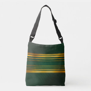 Linnen Luxe Trendy Groen Goud Textuur Collectie Crossbody Tas